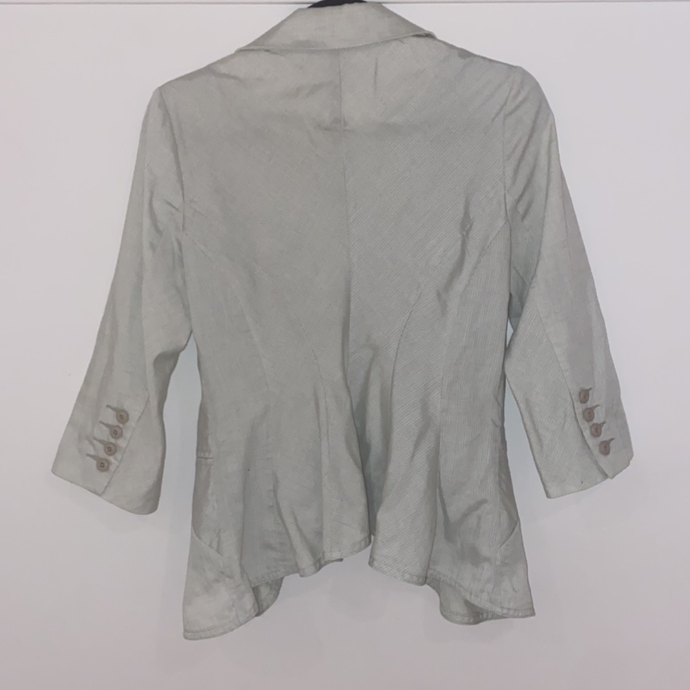 FREE People fitted peplum blazer with front pockets and 3/4 sleeves Size 6 - Picture 6 of 11